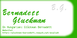 bernadett gluckman business card
